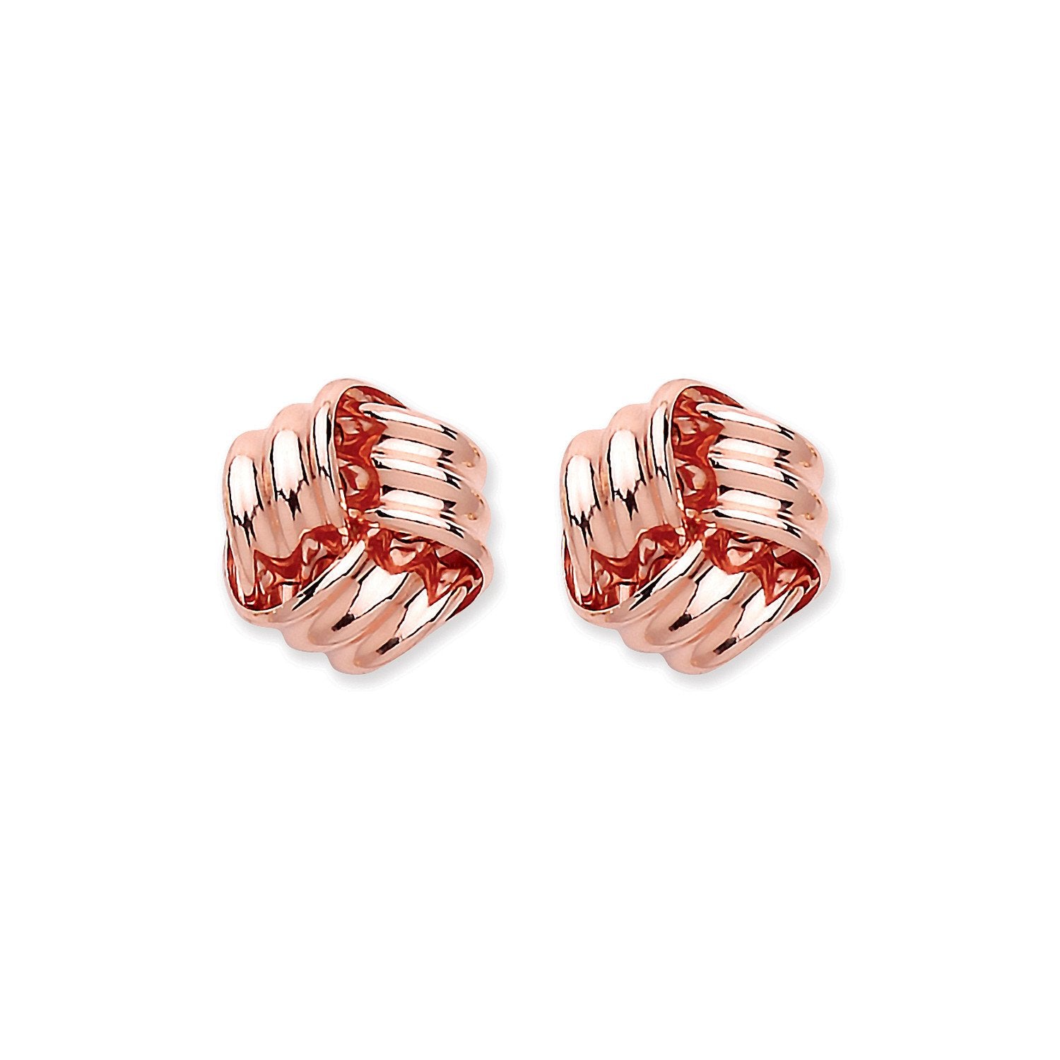 9ct Rose Gold Knot Studs - Luxury Watch - Certified Authentic - Swiss Made - UK Stock – Luxury Watch by Imperial Time